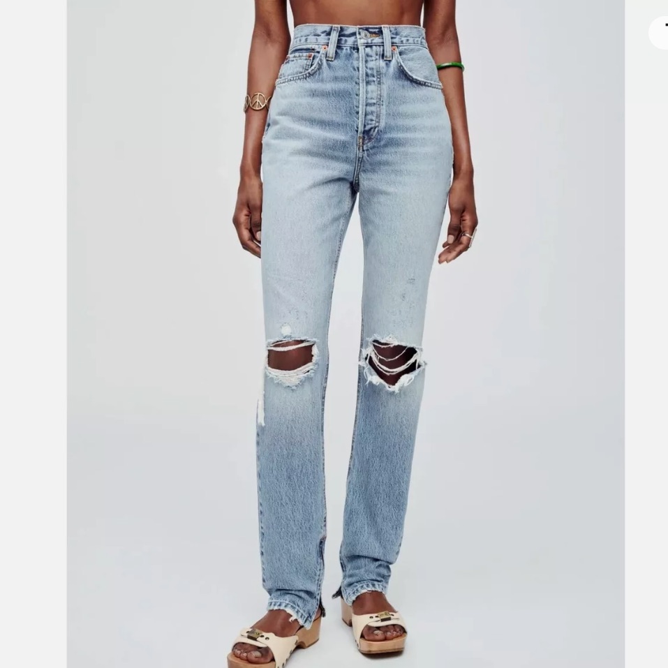 Nwt Re/Done Super High Drainpipe Jeans Size 23